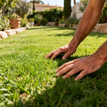 Prato naturale ben curato in un giardino
