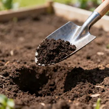 Mani che stringono terra da giardino
