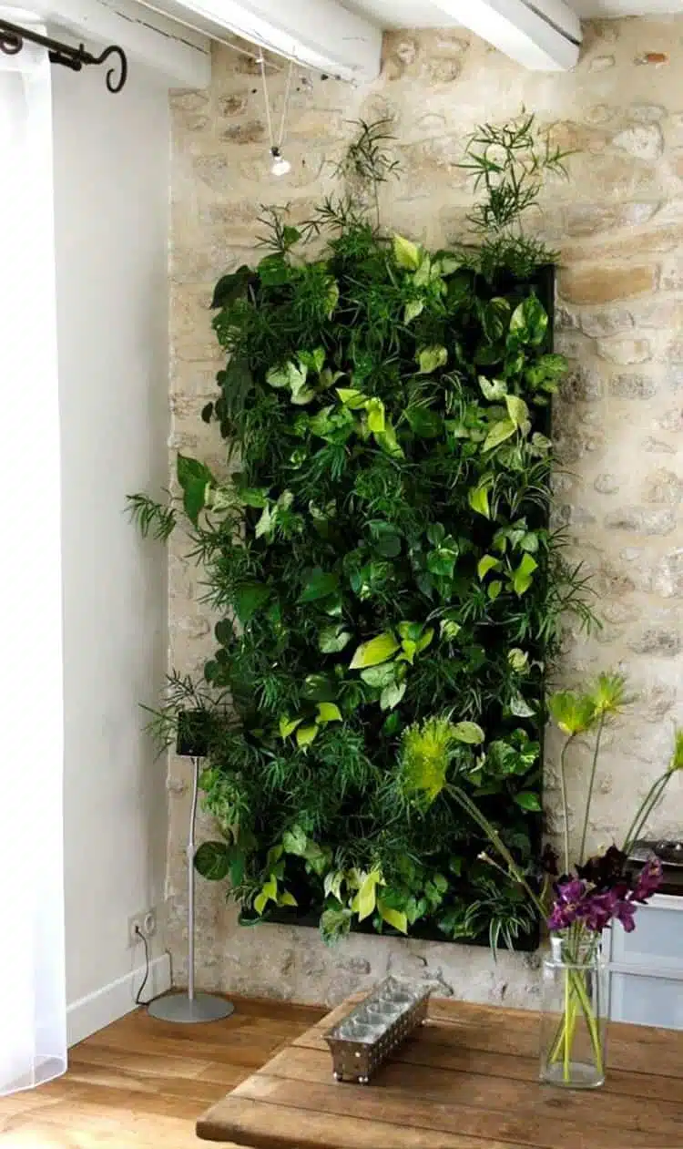 Vasi da parete verdi - Sistema di pareti verticali per piante da interno  per piccole piante